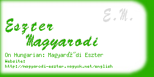 eszter magyarodi business card